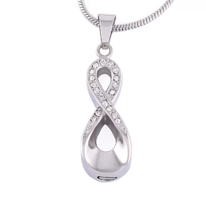 Infinity With Diamond Cremation Ashes Pendant Design 70