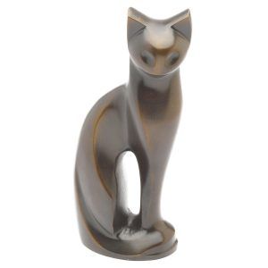 Solid Brass Cat Urn