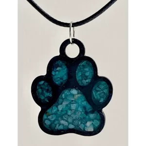 Wooden Pawprint Ash Memorial Pendant